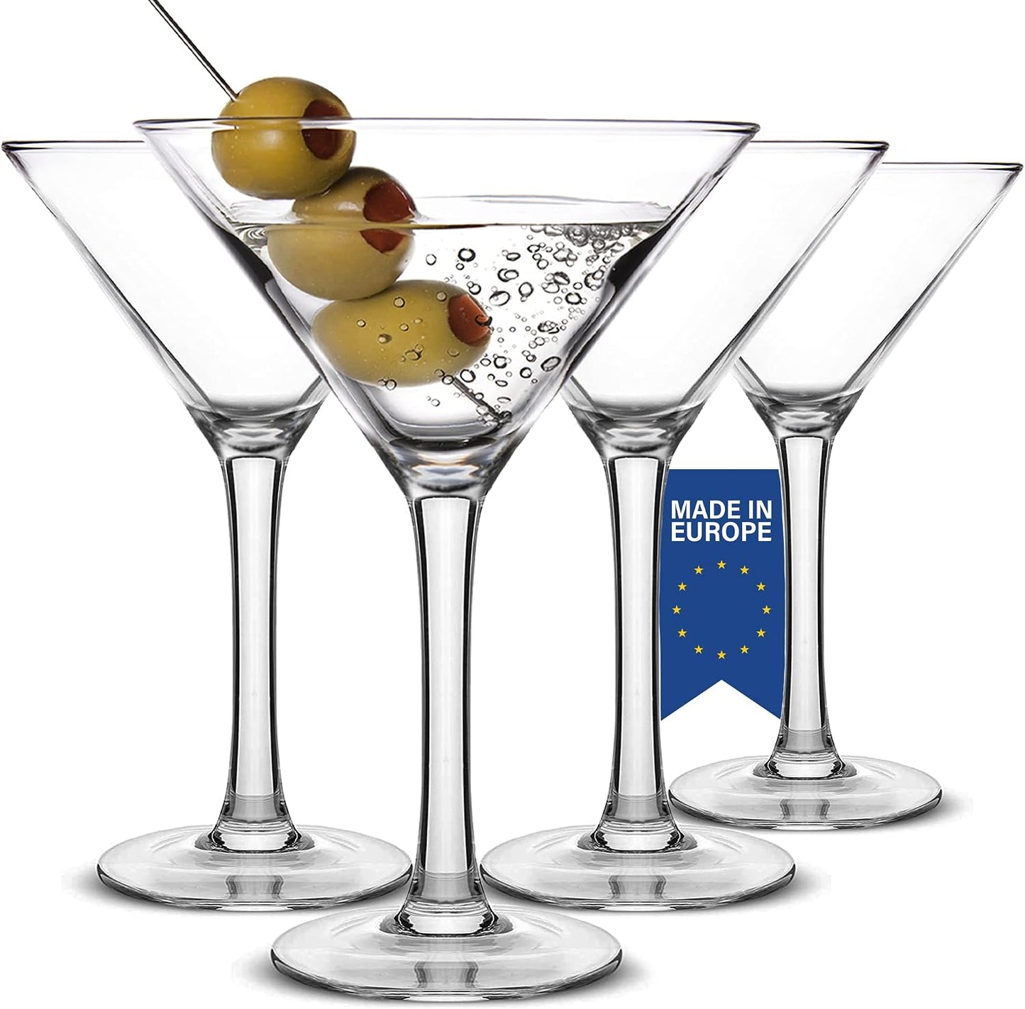 Aurevion Coupe — Set 4 Bicchieri Da Cocktail Martini in Cristallo