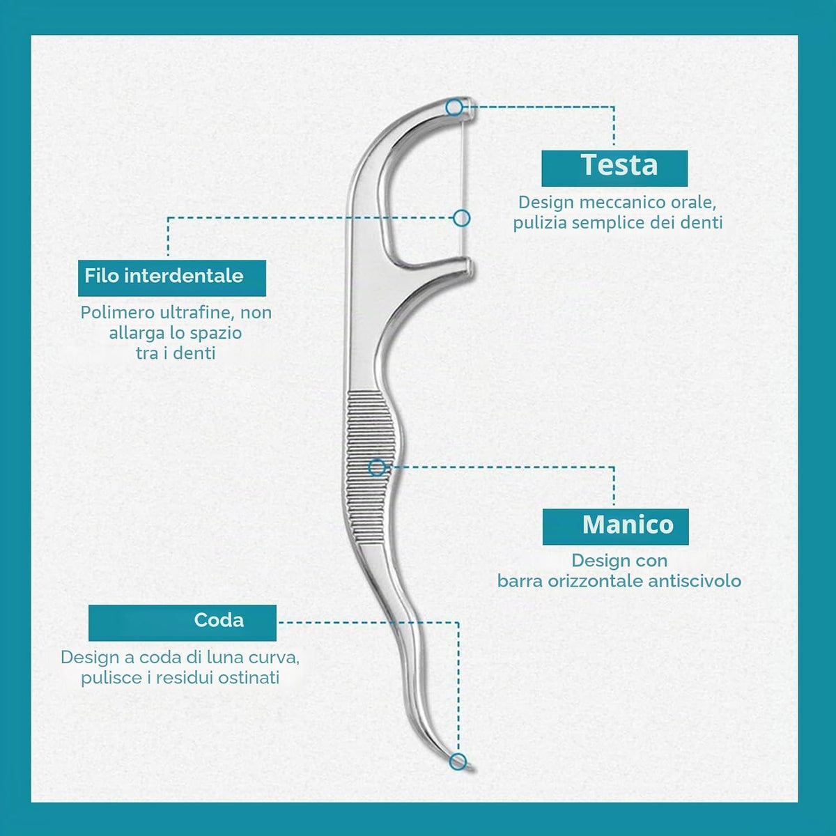 Aurevion Pick — Set Spiedini Da Cocktail in Acciaio Inox Con Supporto