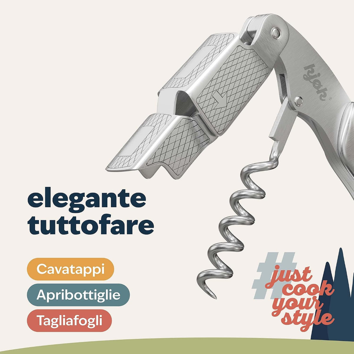 Aurevion Lever — Cavatappi Da Sommelier in Acciaio Con Manico in Legno