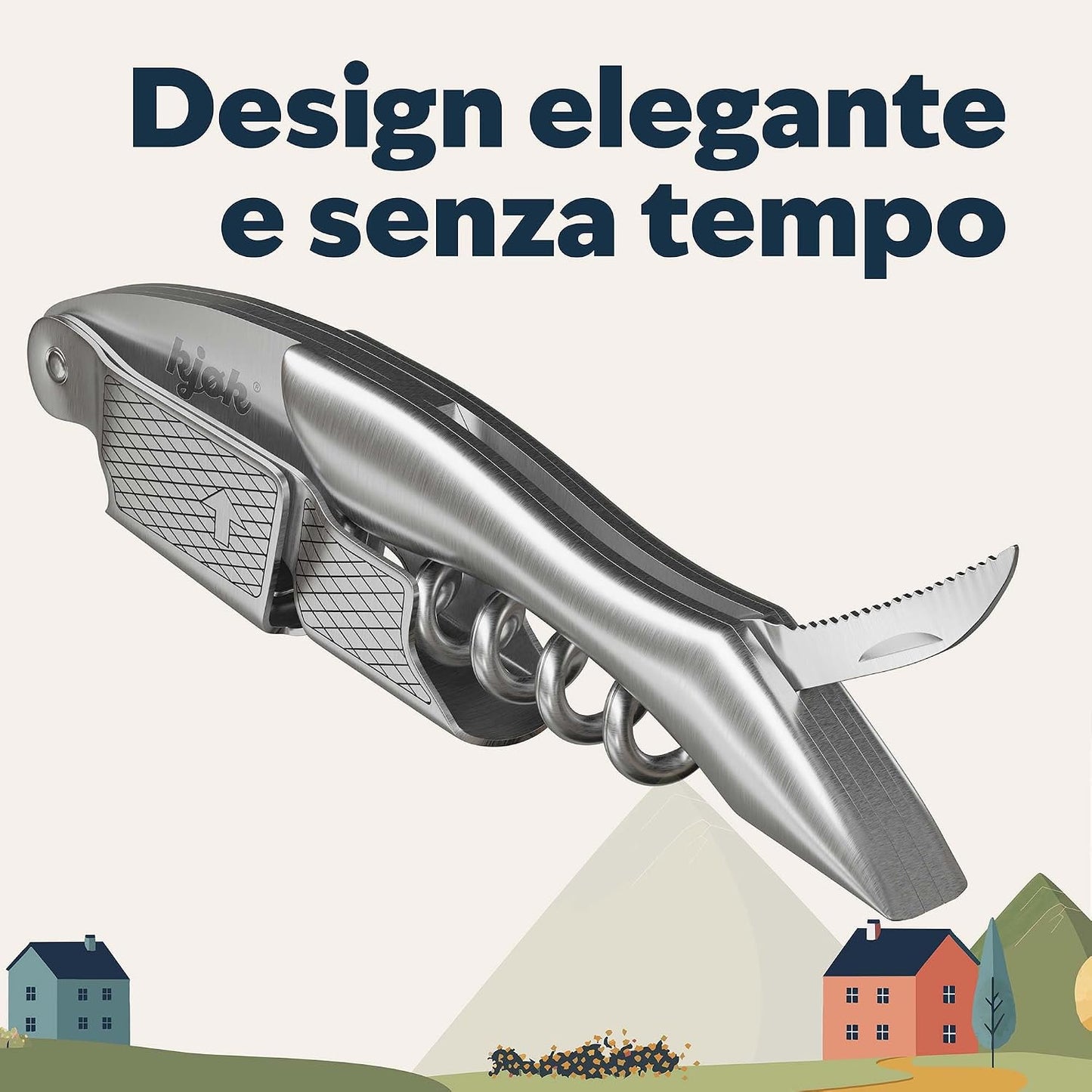 Aurevion Lever — Cavatappi Da Sommelier in Acciaio Con Manico in Legno