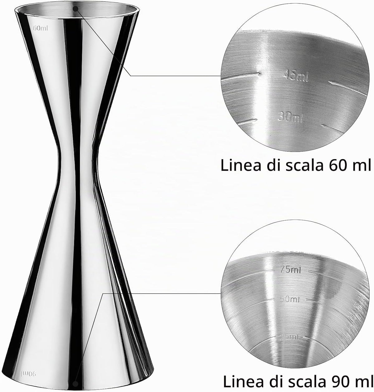 Aurevion Dose — Jigger Dosatore Professionale in Acciaio Inox