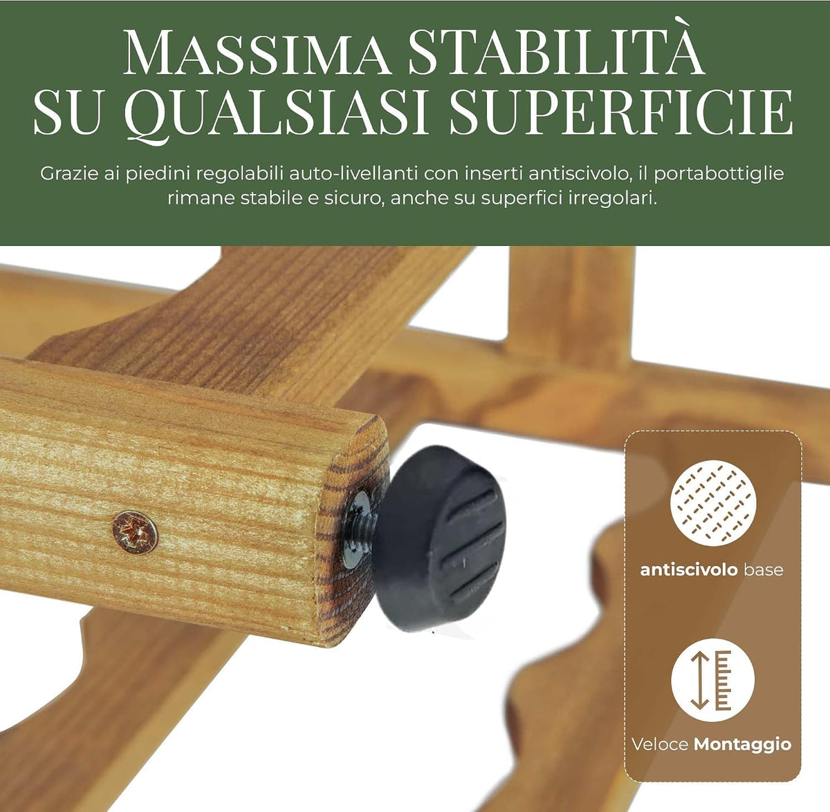 Aurevion — Cantinetta Portabottiglie in Legno Con Accessori per Degustazione