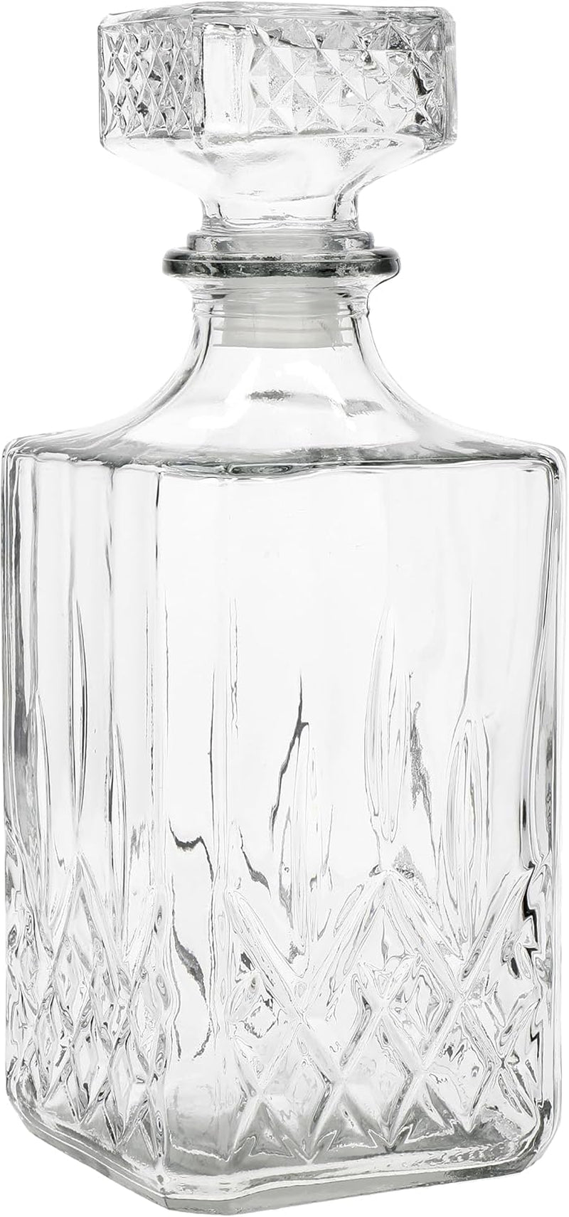 Aurevion Decant — Decanter per Whisky in Cristallo Inciso Con 4 Bicchieri