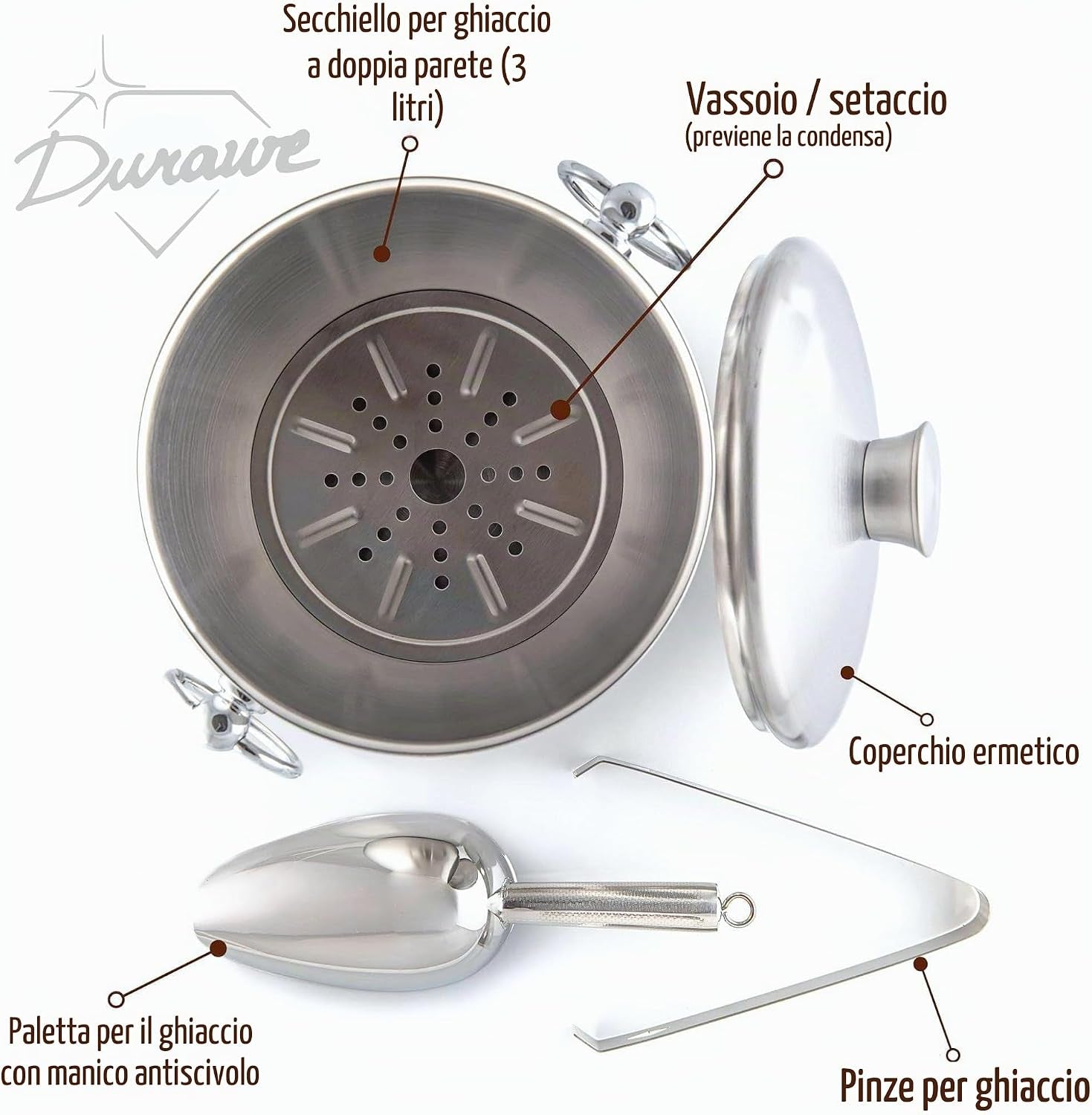 Aurevion Cool — Secchiello per Champagne Isolato a Doppia Parete