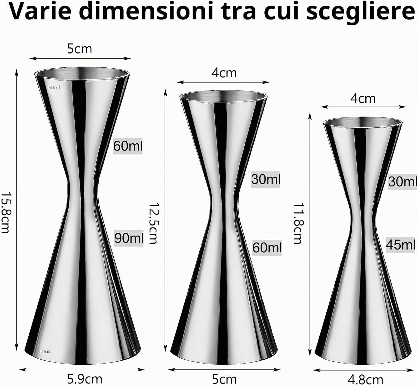 Aurevion Dose — Jigger Dosatore Professionale in Acciaio Inox