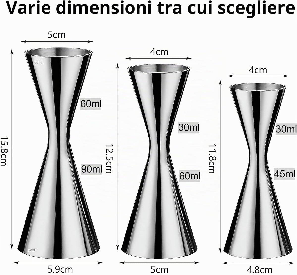 Aurevion Dose — Jigger Dosatore Professionale in Acciaio Inox