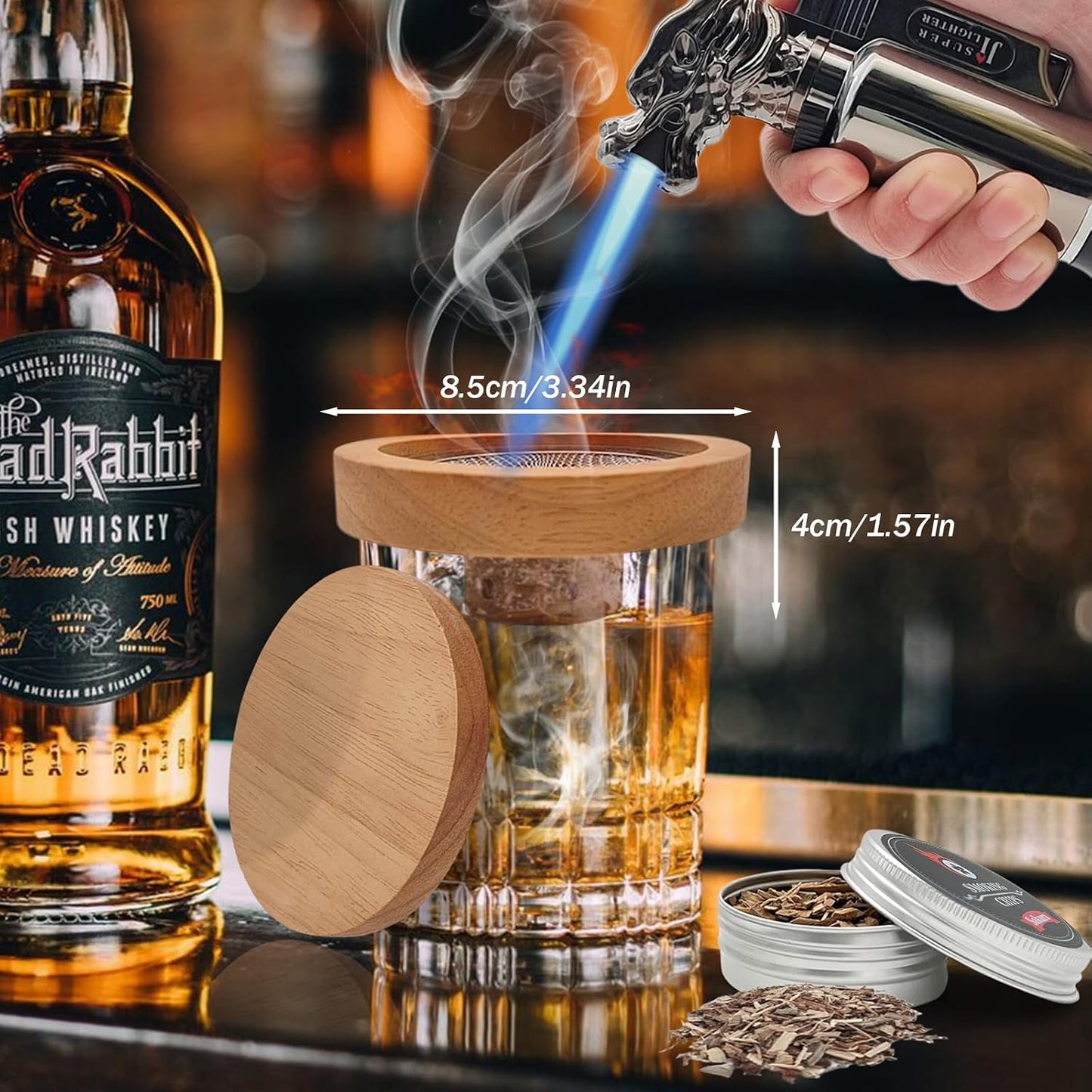 Aurevion — Kit Affumicatore per Cocktail in Legno, 6 Aromi