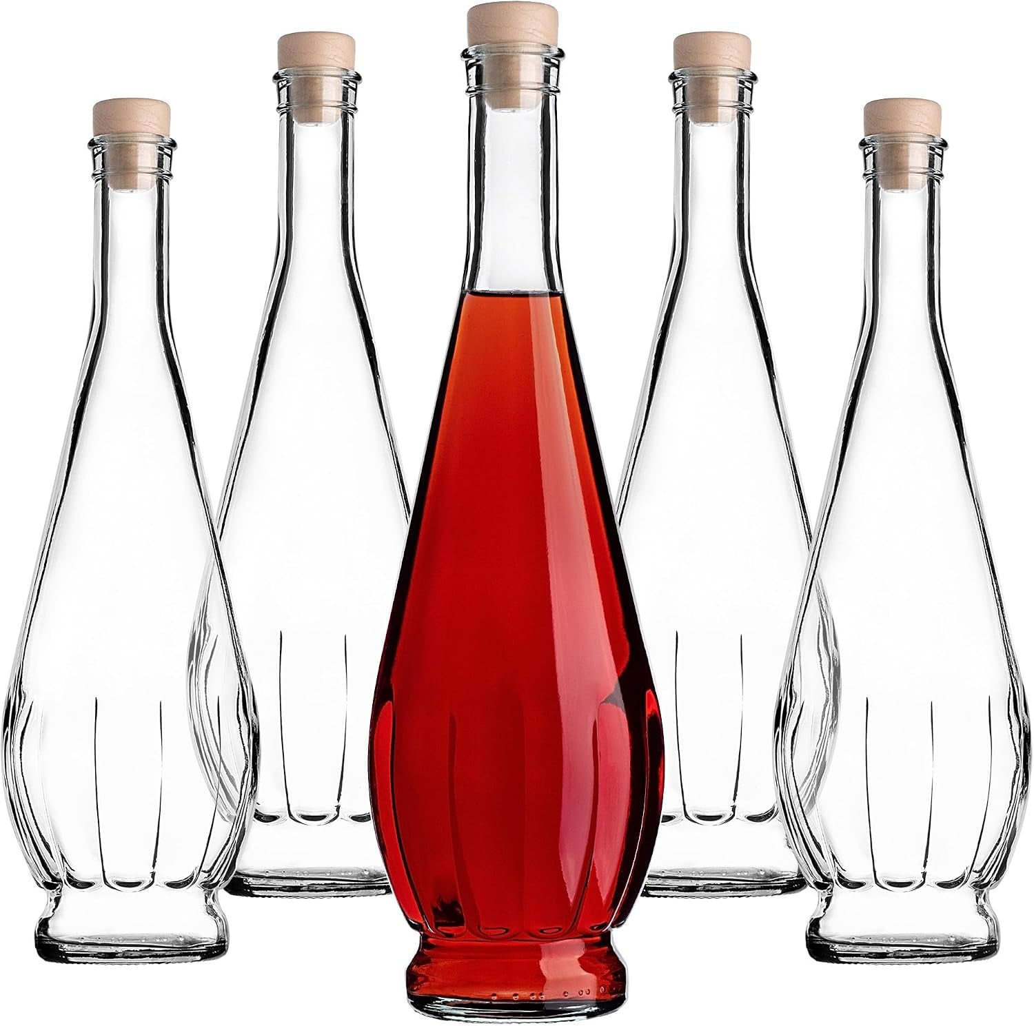 Aurevion Fill — Set 5 Bottiglie in Vetro per Liquori Fatti in Casa