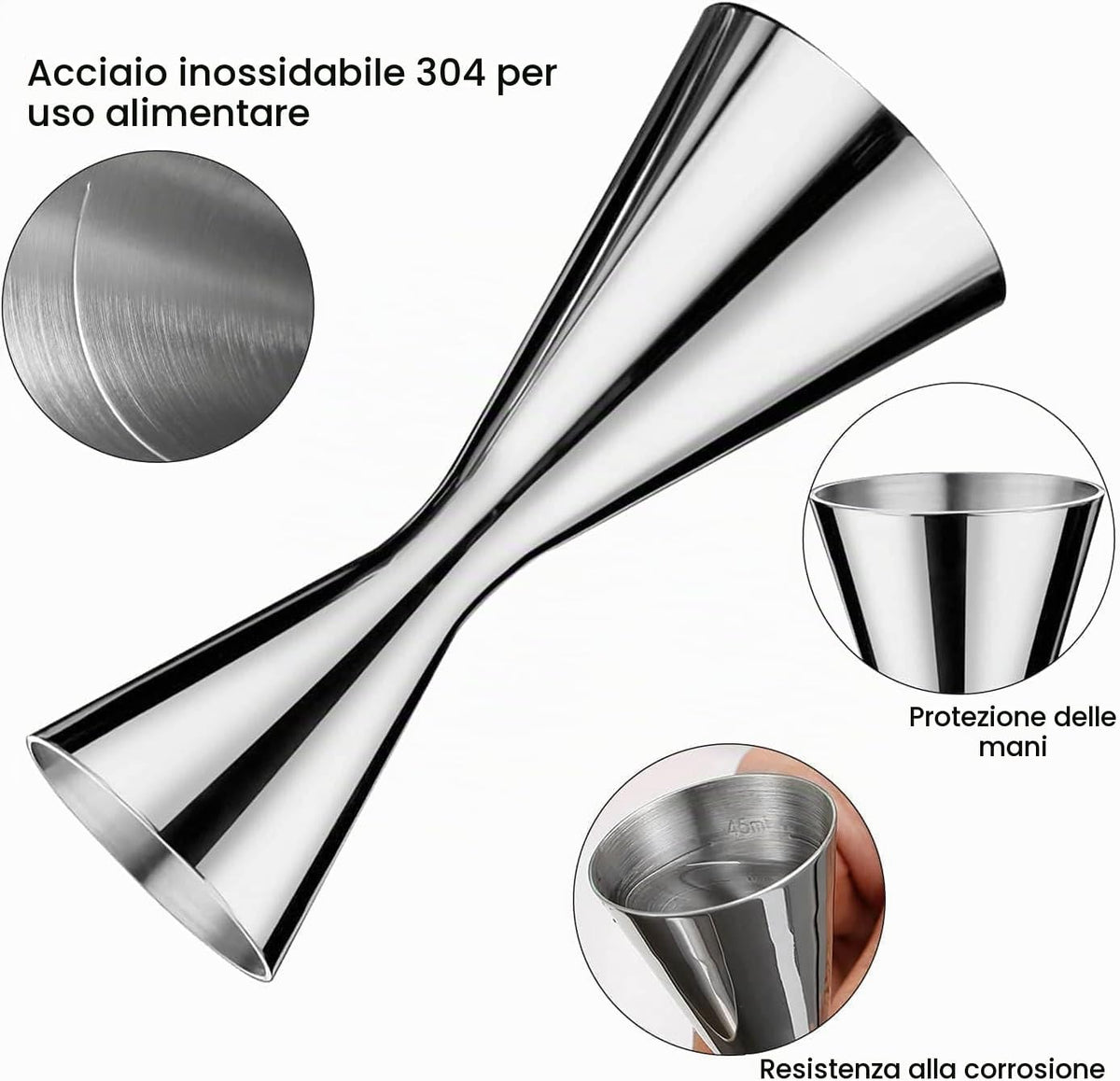 Aurevion Dose — Jigger Dosatore Professionale in Acciaio Inox