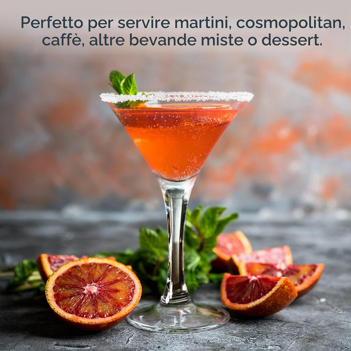 Aurevion Coupe — Set 4 Bicchieri Da Cocktail Martini in Cristallo