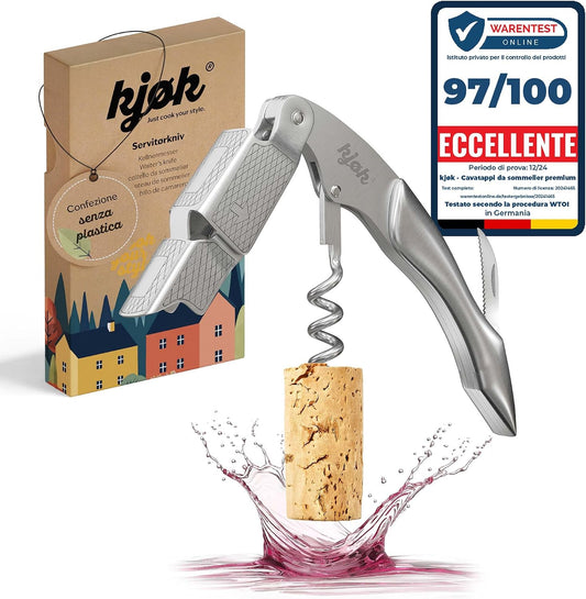 Aurevion Lever — Cavatappi Da Sommelier in Acciaio Con Manico in Legno