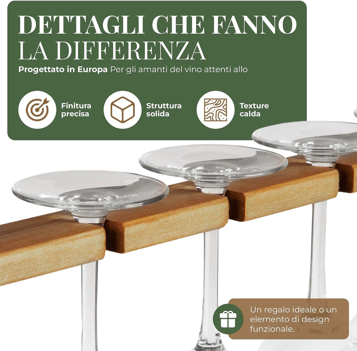 Aurevion — Cantinetta Portabottiglie in Legno Con Accessori per Degustazione